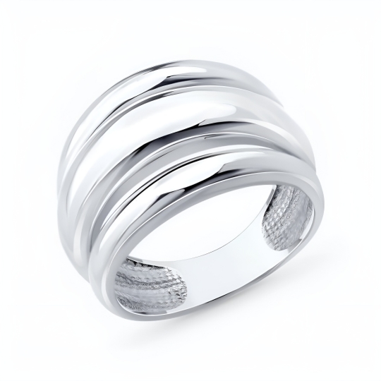 Кольцо из серебра, покрытие Вермель золото 999 пробы