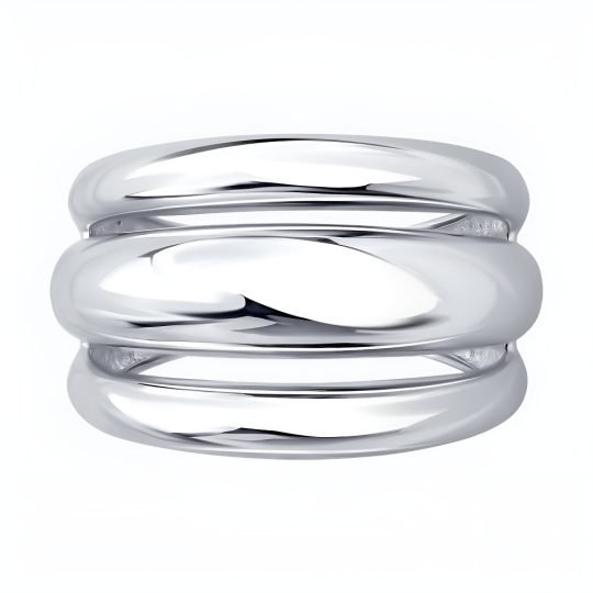 Кольцо из серебра, покрытие Вермель золото 999 пробы