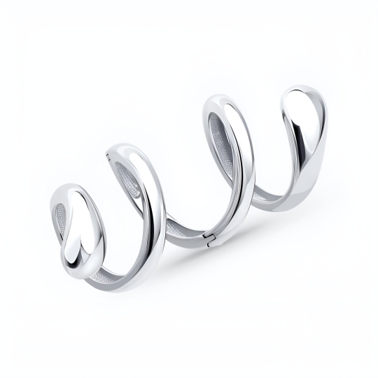 Кольцо из серебра, покрытие Вермель золото 999 пробы