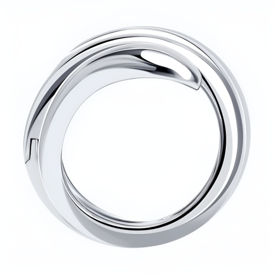 Кольцо из серебра, покрытие Вермель золото 999 пробы