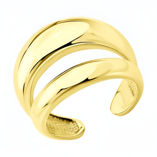 Кольцо из серебра с аметистами и фианитом