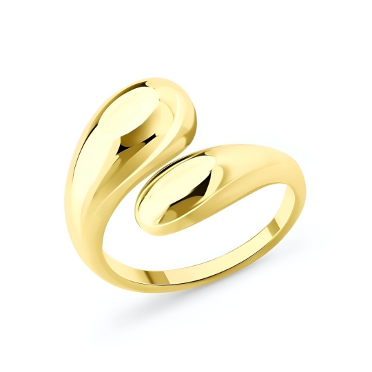 Кольцо из серебра с позолотой