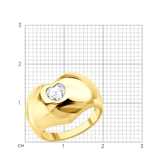 Кольцо из серебра с гранатами и фианитами