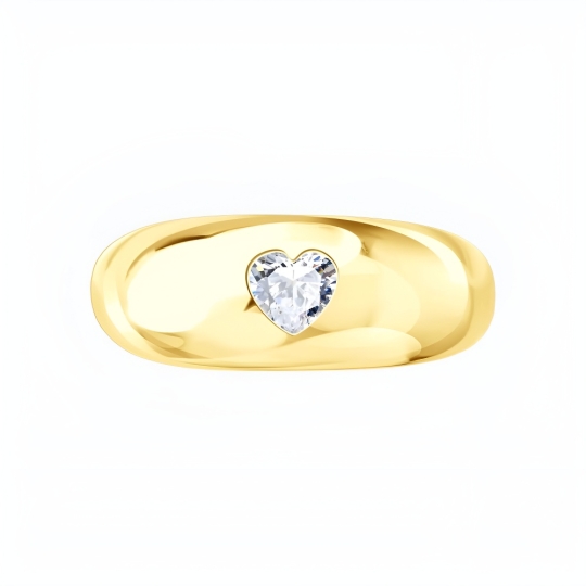 Кольцо из серебра с сапфировым корундом и фианитами