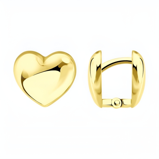 Серьги из серебра с позолотой и фианитами