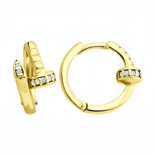 Серьги из серебра с топазами London и керамикой