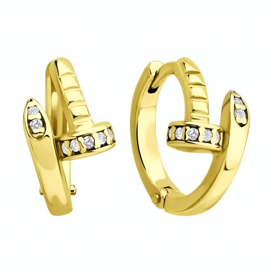 Серьги из серебра с топазами London и керамикой