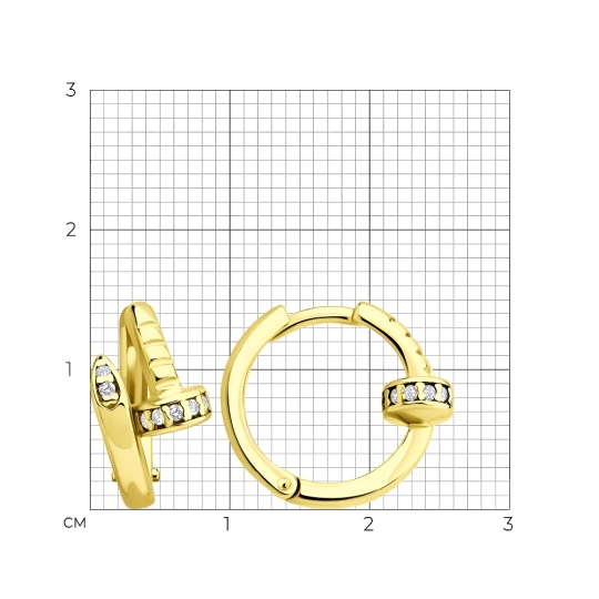 Серьги из серебра с топазами London и керамикой