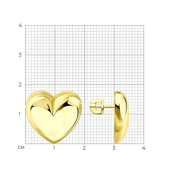 Серьги из серебра, покрытие Вермель золото 999 пробы