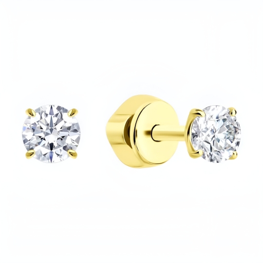 Серьги из серебра с гранатами и фианитами