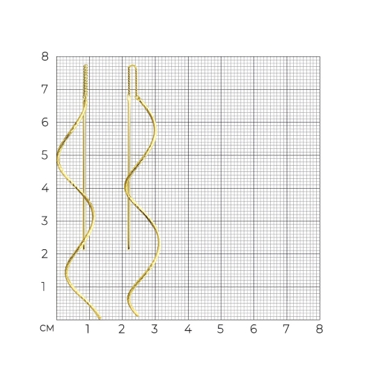 Серьги из серебра с корундовыми сапфирами и фианитами