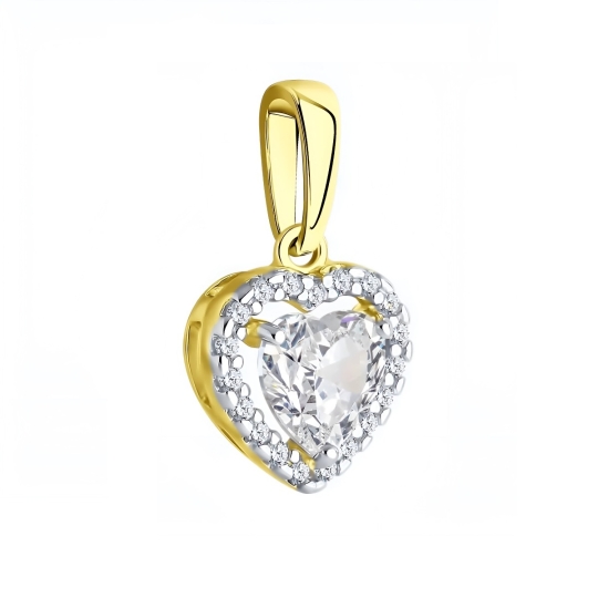 Подвеска из серебра с фианитами