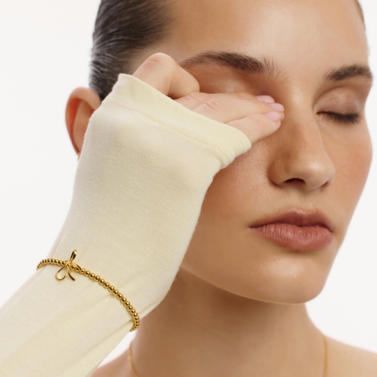 Браслет из серебра с топазами Swiss и фианитами