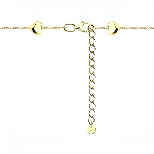 Колье из серебра с кварцем и фианитами