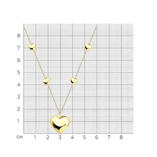 Колье из серебра, покрытие Вермель золото 999 пробы