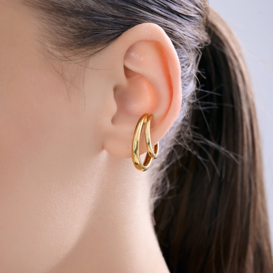 Серьги из серебра с гранатами и фианитами