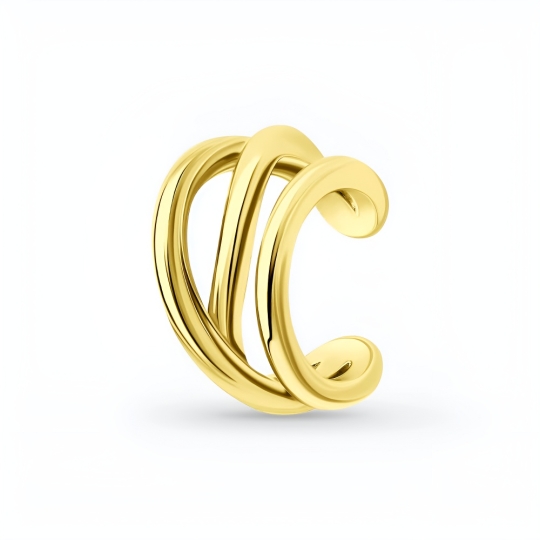 Серьги из серебра с фианитами "Инь-Ян"