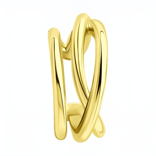 Серьги из серебра с фианитами "Инь-Ян"