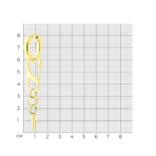 Серьги из серебра, покрытие Вермель золото 999 пробы