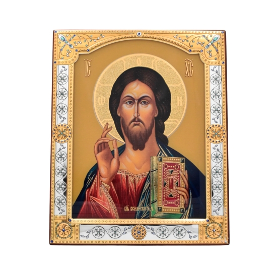Автомобильная икона с образами "Казанская Божья Матерь", "Спаситель" и "Николай Чудотворец"
