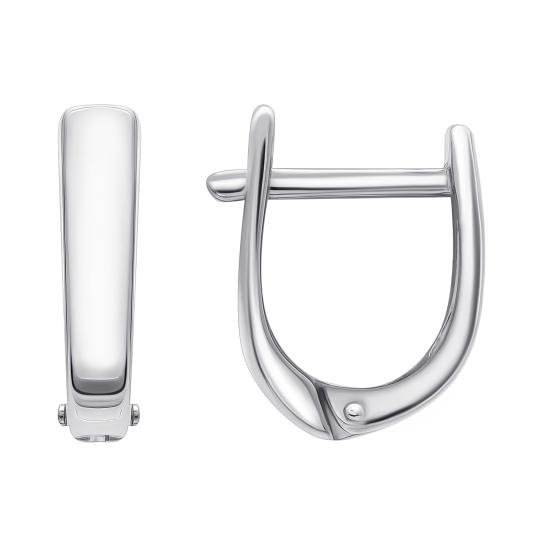 Серьги из серебра с позолотой и фианитами