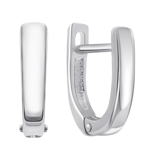 Серьги из серебра с позолотой и фианитами