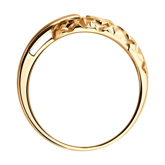 Кольцо из золота с топазом и фианитами