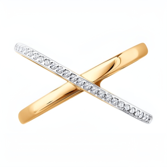 Кольцо из золота с фианитом