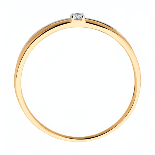 Кольцо из золота с топазом London и фианитами