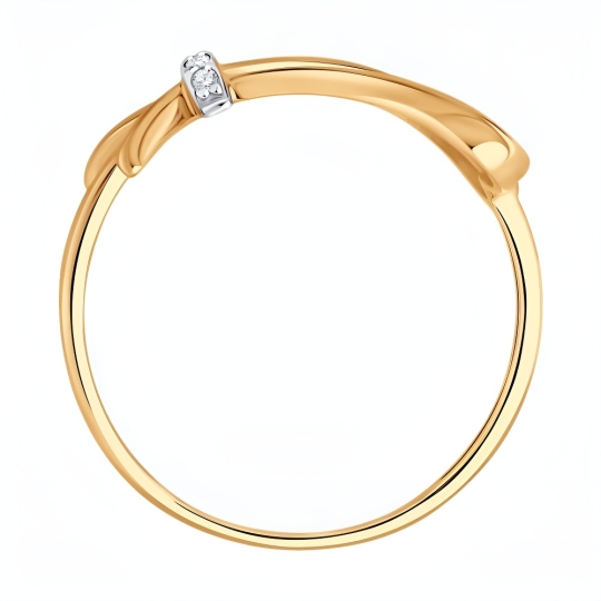 Кольцо из золота с танзанитом и фианитами