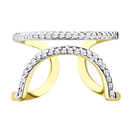 Кольцо из золота с фианитами