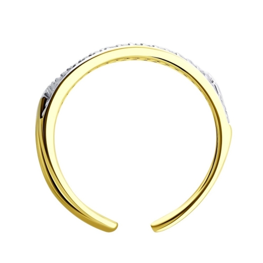 Кольцо из золота с фианитами