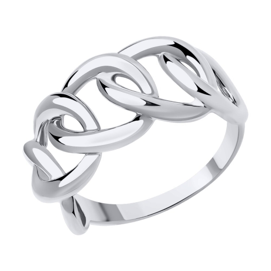 Кольцо из золота с топазом London и фианитами 