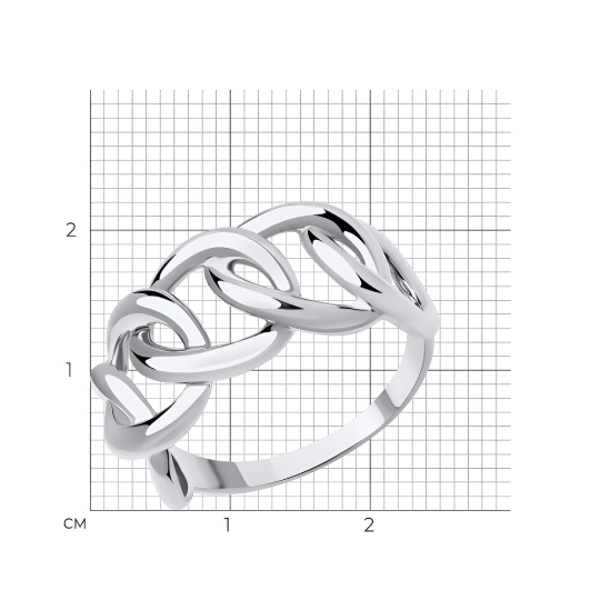 Кольцо из золота с топазом London и фианитами 