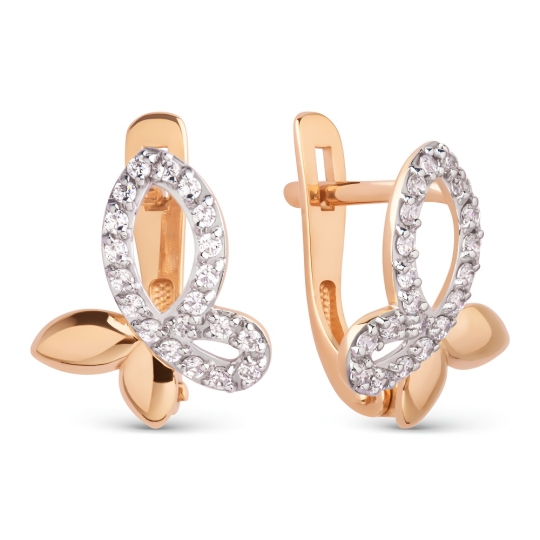 Серьги из белого золота с бриллиантами