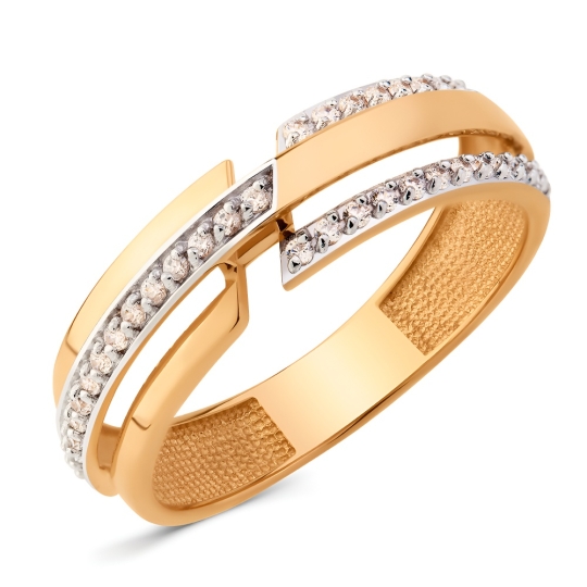 Кольцо из золота с фианитом