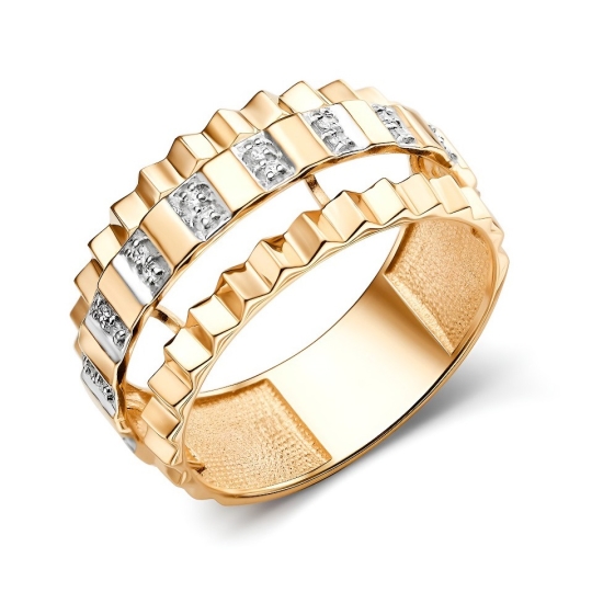 Кольцо из золота с фианитами