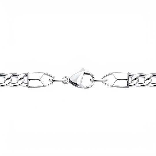 Браслет из кожи со вставками из стали