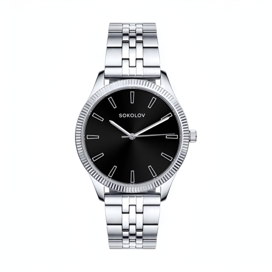 Женские стальные часы с фианитами