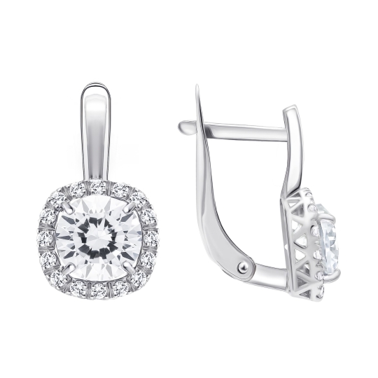 Серьги из серебра с жемчугом