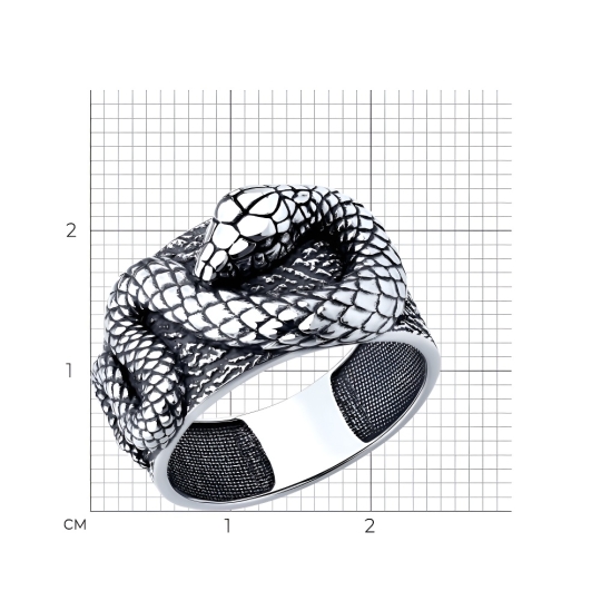 Кольцо из серебра с чернением 