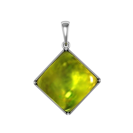 Подвеска из серебра с позолотой и фианитом "Лошадь"