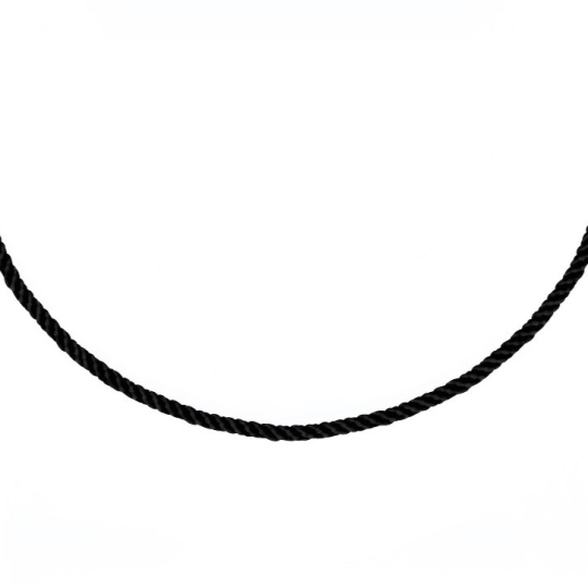 Шнурок из розового текстиля с серебряным замком и позолотой 