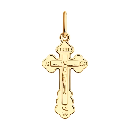 Подвеска-крест из золота с бриллиантами