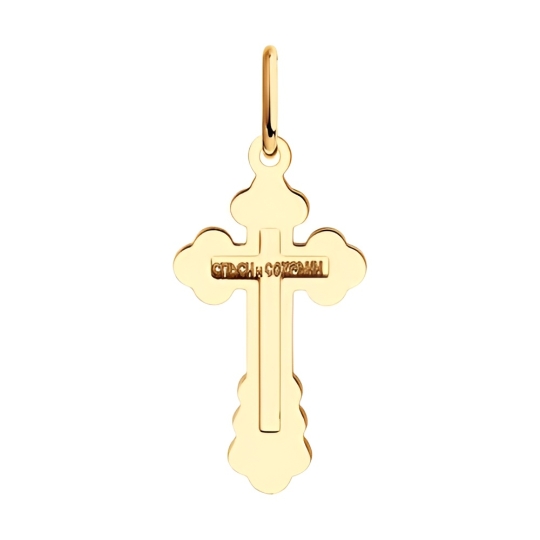 Подвеска-крест из золота с бриллиантами