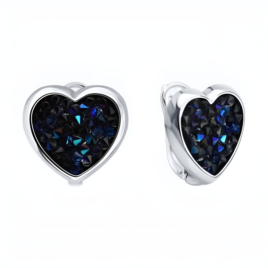 Колье из серебра с кристальной тканью