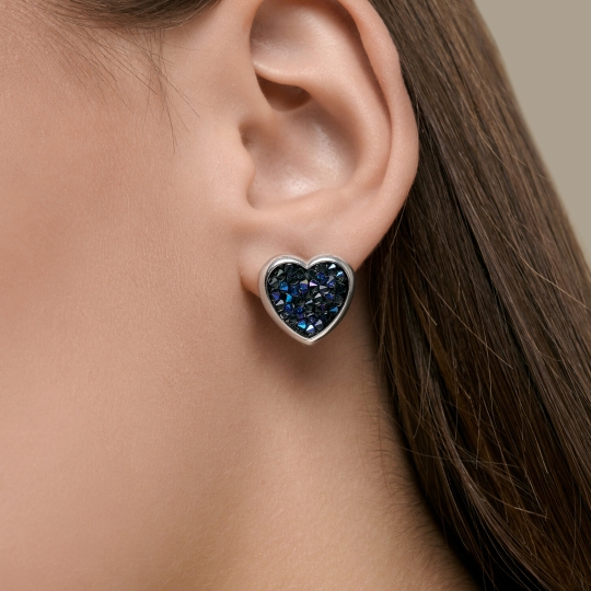 Колье из серебра с кристальной тканью