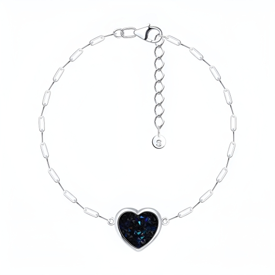 Колье из серебра с кристальной тканью