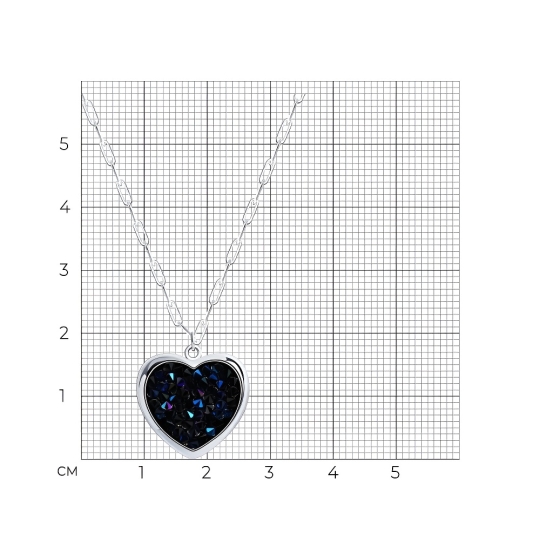 Колье из серебра с фианитами