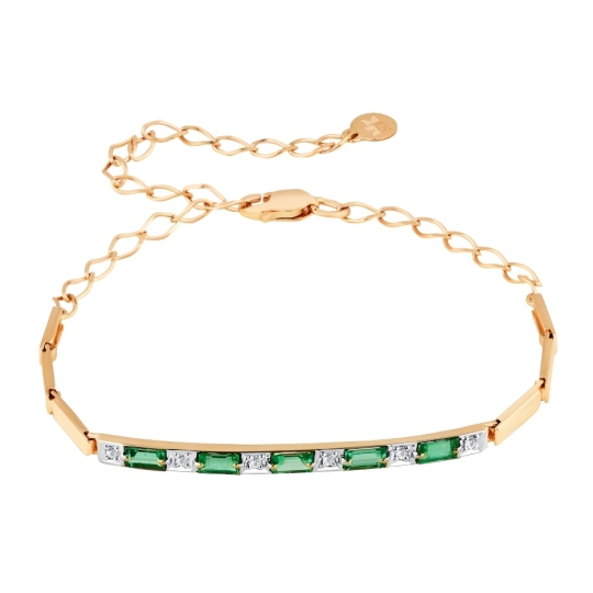 Браслет из золота с бриллиантами и сапфирами